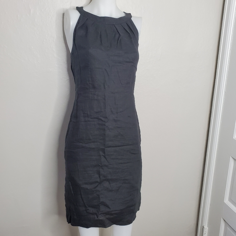 LOFT || Black Linen Sleeveless Dress